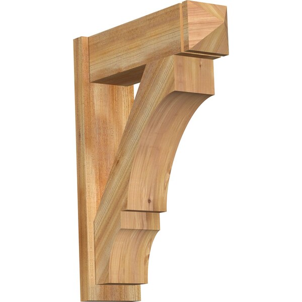 Ekena Millwork Balboa Rough Sawn Arts and Crafts Outlooker, Western Red Cedar, 8"W x 26"D x 34"H OUT08X26X34BOA03RWR - main